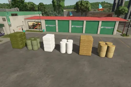 Підіймальні піддони та тюки (по 100 кг) — Liftable Pallets And Bales для Farming Simulator 25 — 5