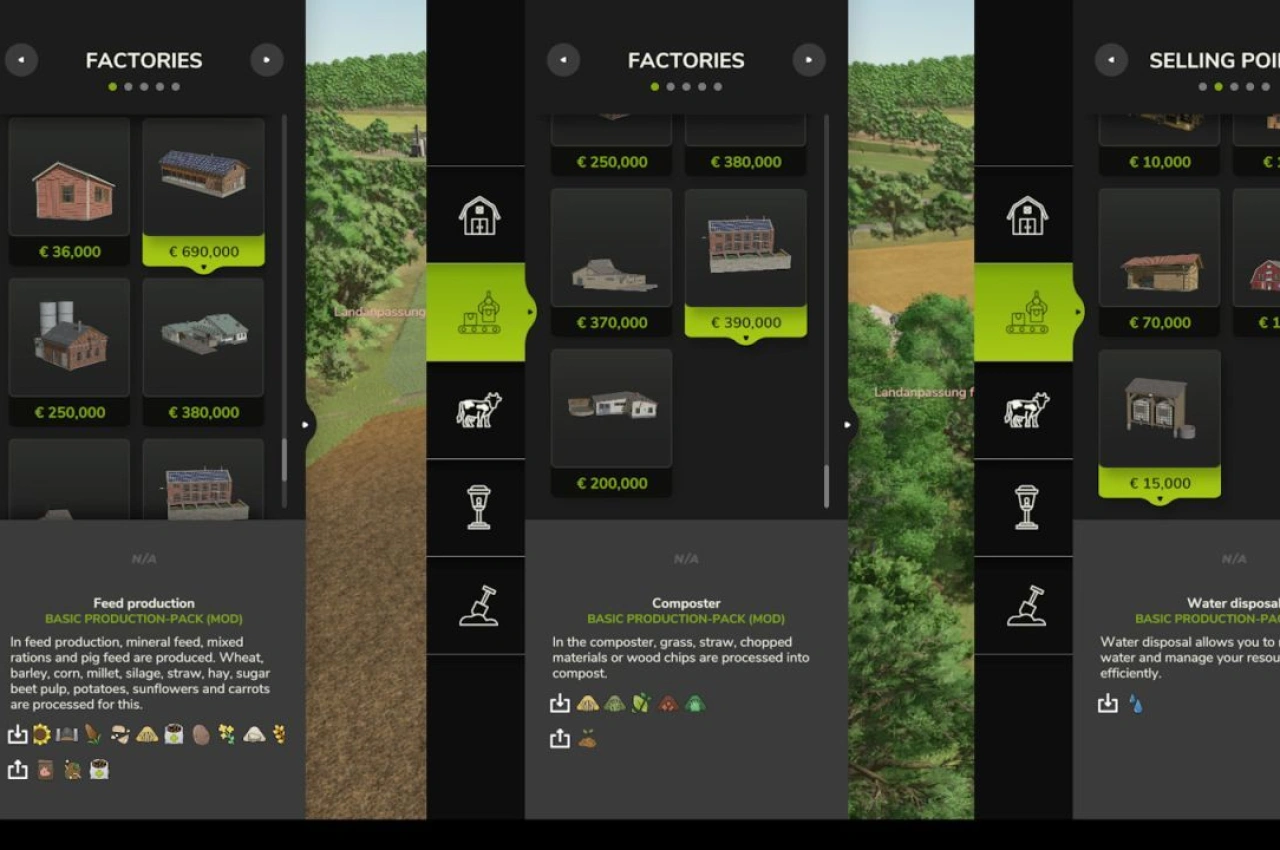 Пакет базового виробництва для Farming Simulator 25