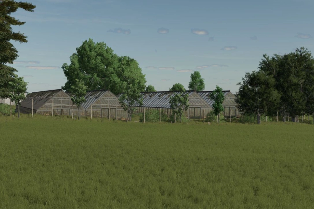 Пакет великих теплиць з скла для Farming Simulator 25