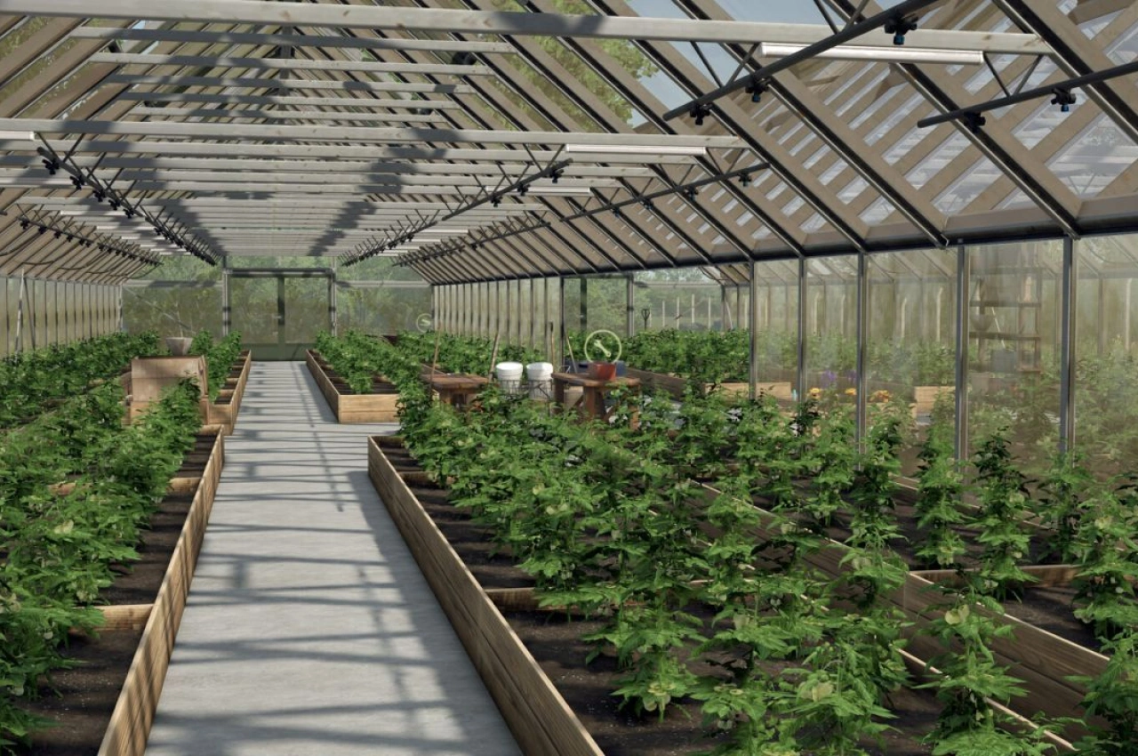 Пакет великих теплиць з скла для Farming Simulator 25