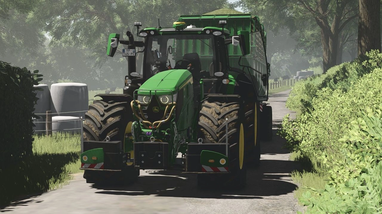 Трактор John Deere 6R Medium+ для Farming Simulator 25