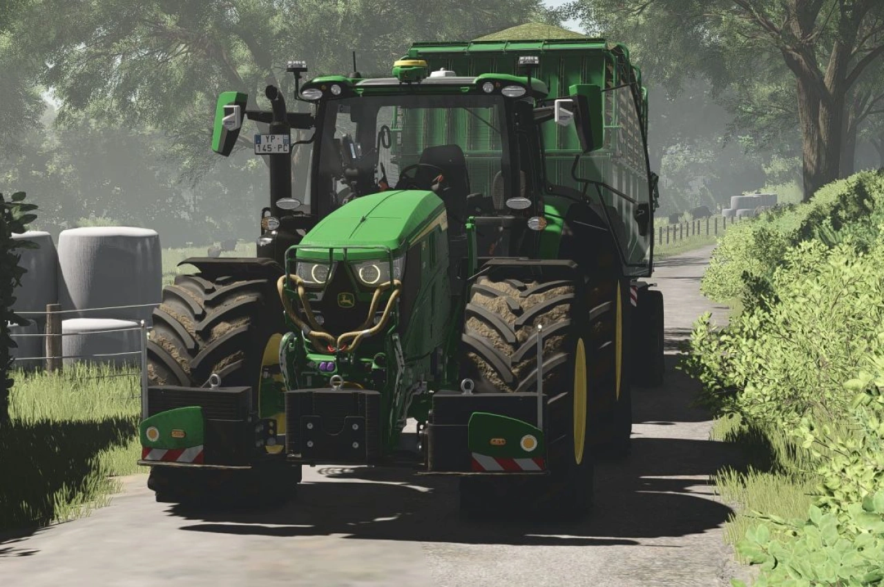 Трактор John Deere 6R Medium+ для Farming Simulator 25