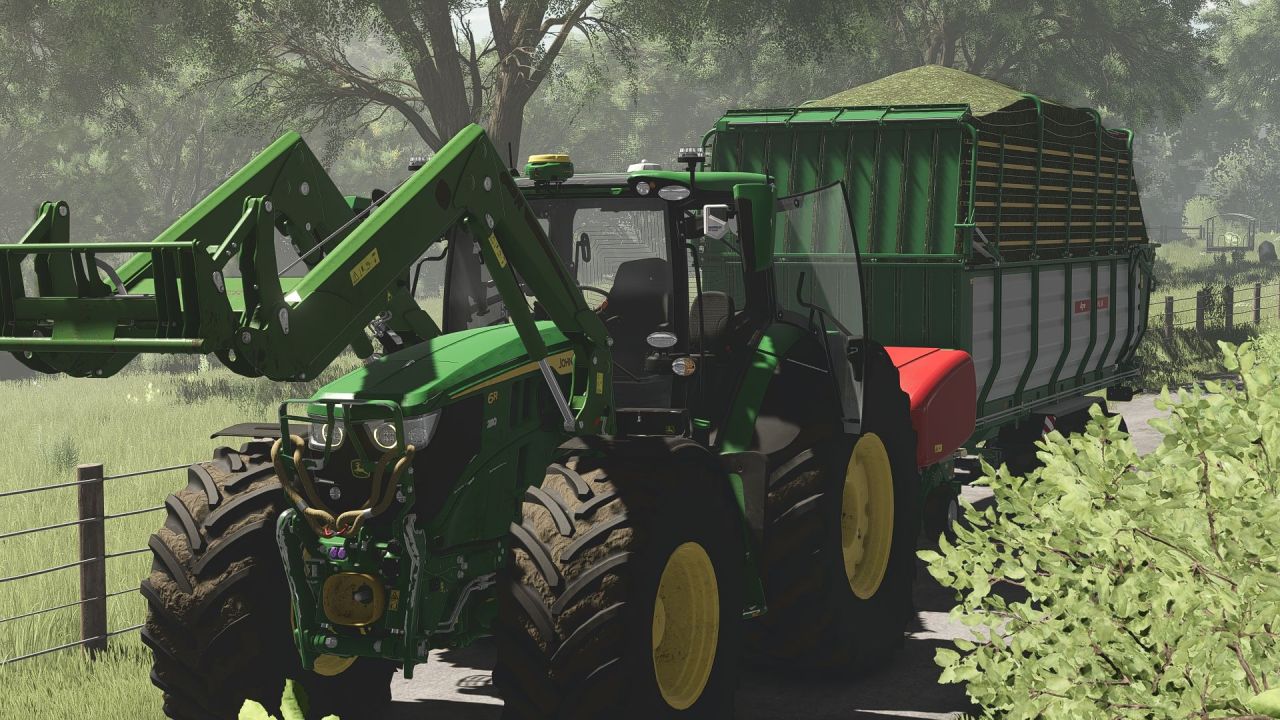 Трактор John Deere 6R Medium+ для Farming Simulator 25