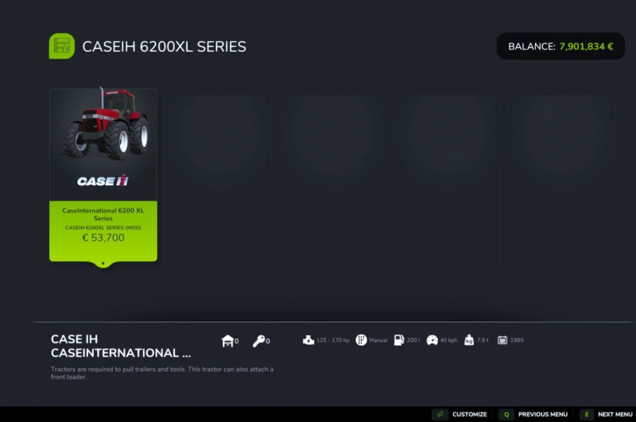 Трактор Case IH 6200 XL Series для Farming Simulator 25