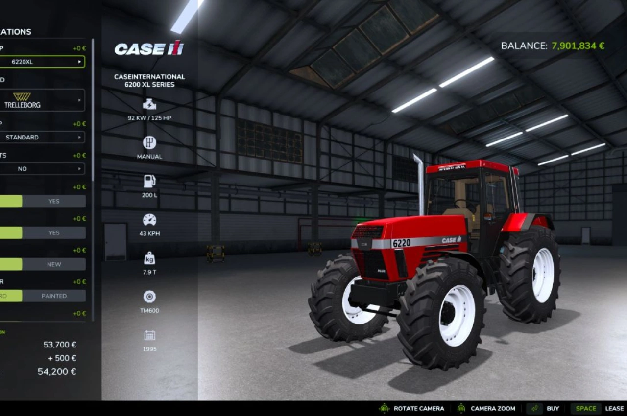 Трактор Case IH 6200 XL Series для Farming Simulator 25