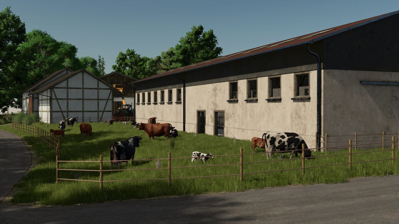 Корівник Hall CowBarn для Farming Simulator 25 - Скріншоти
