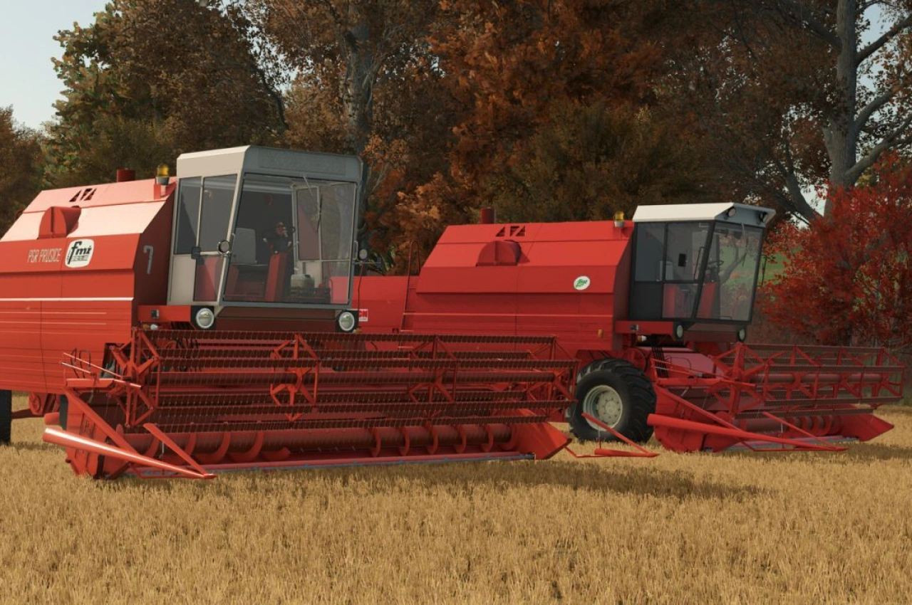 Комбайн FMŻ Bizon Gigant для Farming Simulator 25