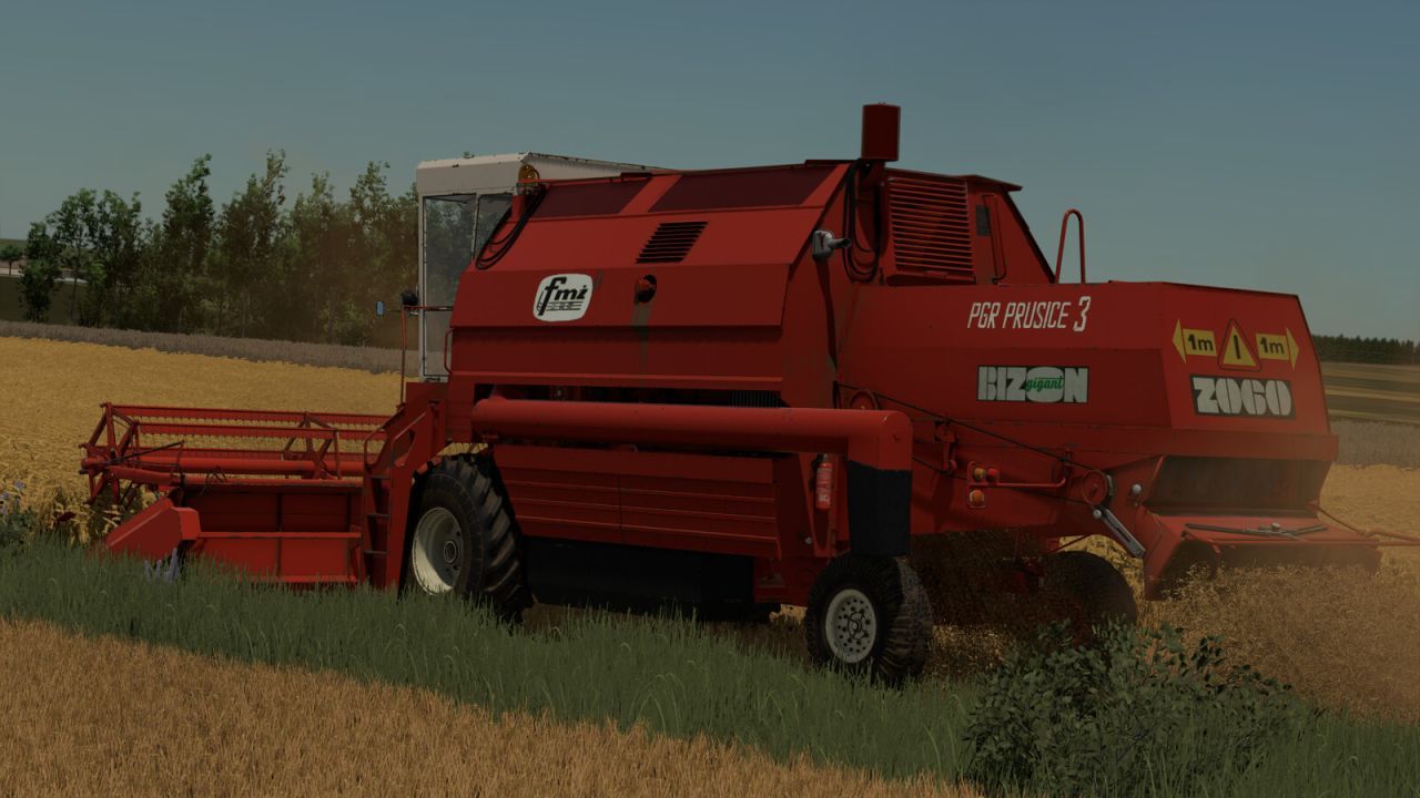 Комбайн FMŻ Bizon Gigant для Farming Simulator 25