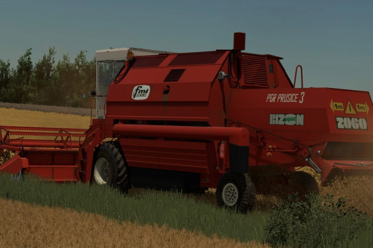 Комбайн FMŻ Bizon Gigant для Farming Simulator 25