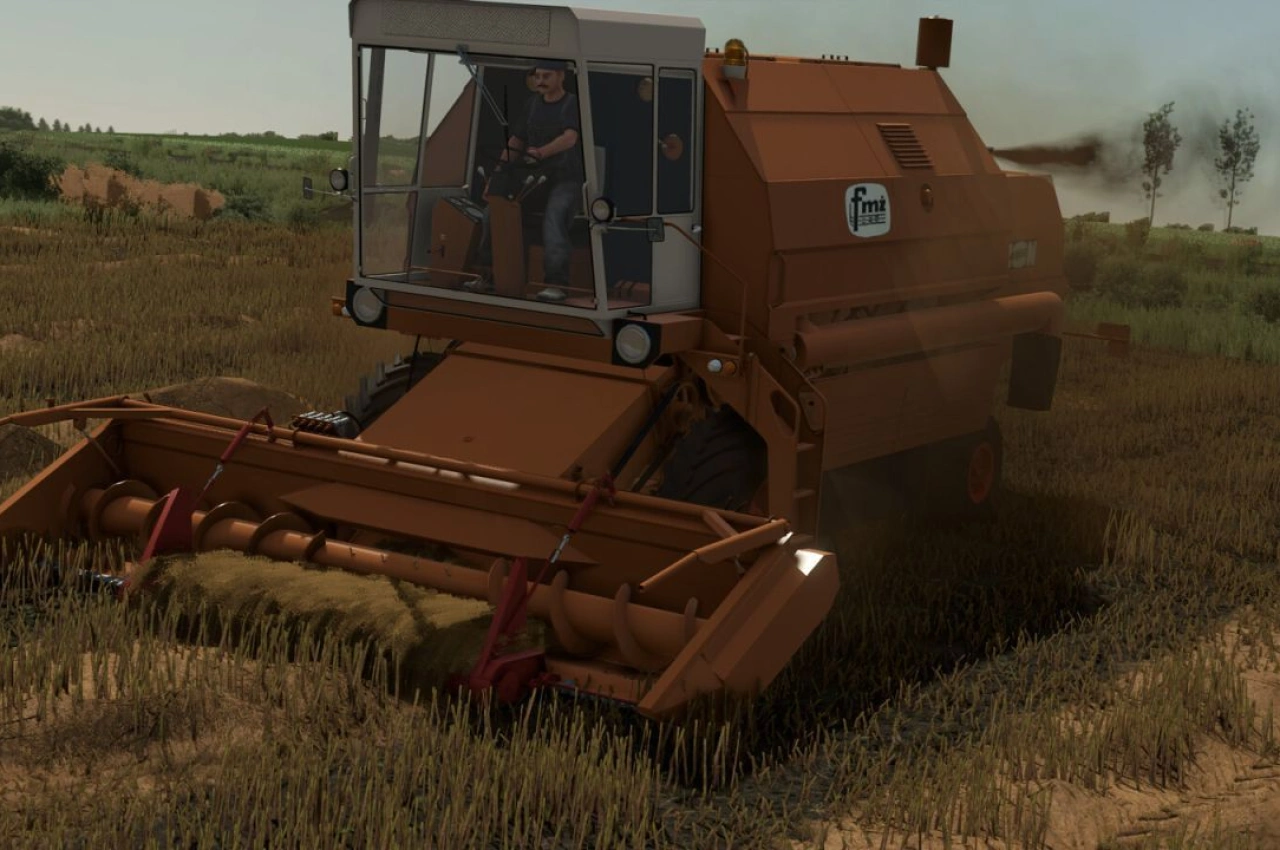 Комбайн FMŻ Bizon Gigant для Farming Simulator 25