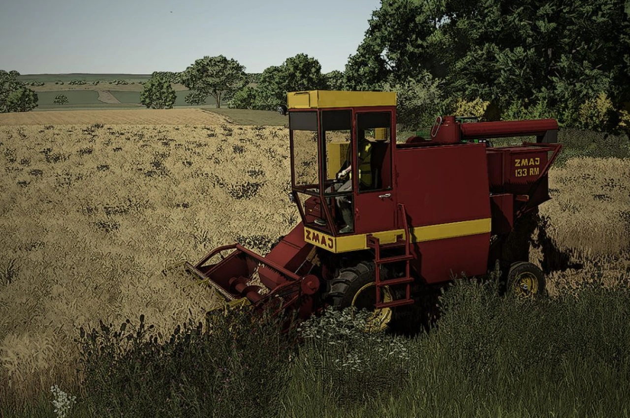 Комбайн Zmaj 133 для Farming Simulator 25