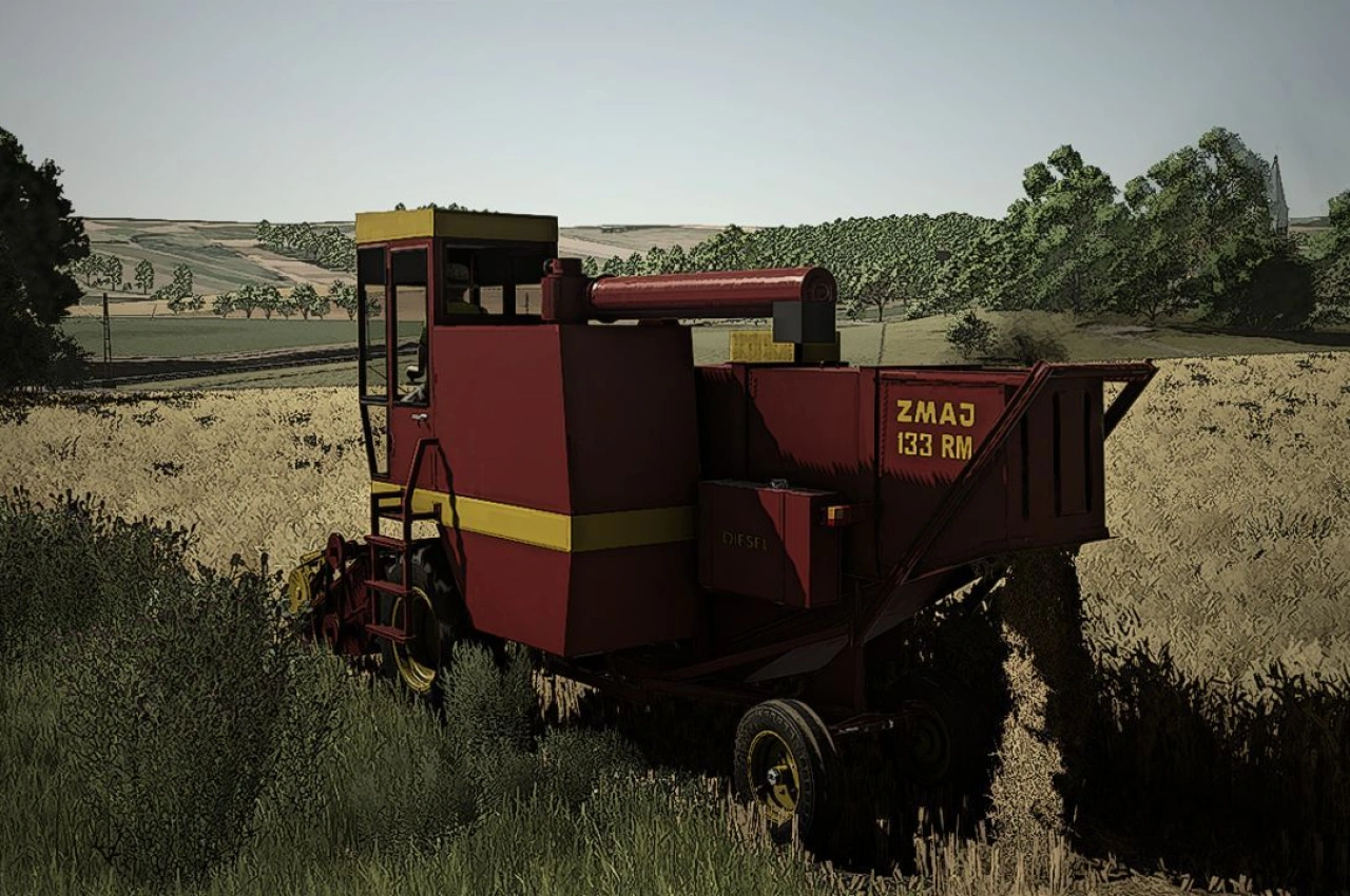 Комбайн Zmaj 133 для Farming Simulator 25