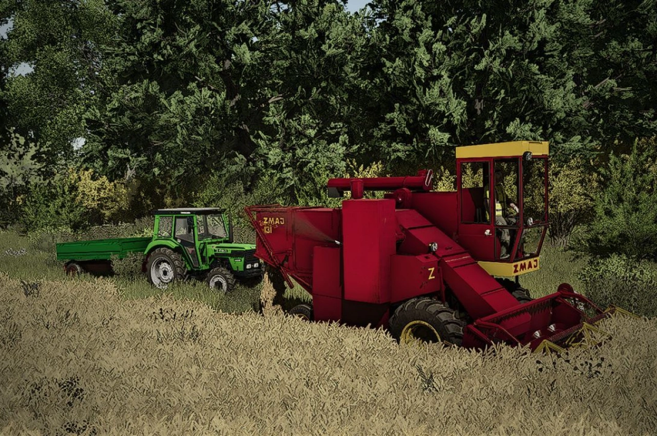 Комбайн Zmaj 133 для Farming Simulator 25