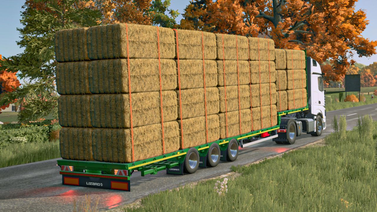 Причіп Lizard Straw Bale для Farming Simulator 25
