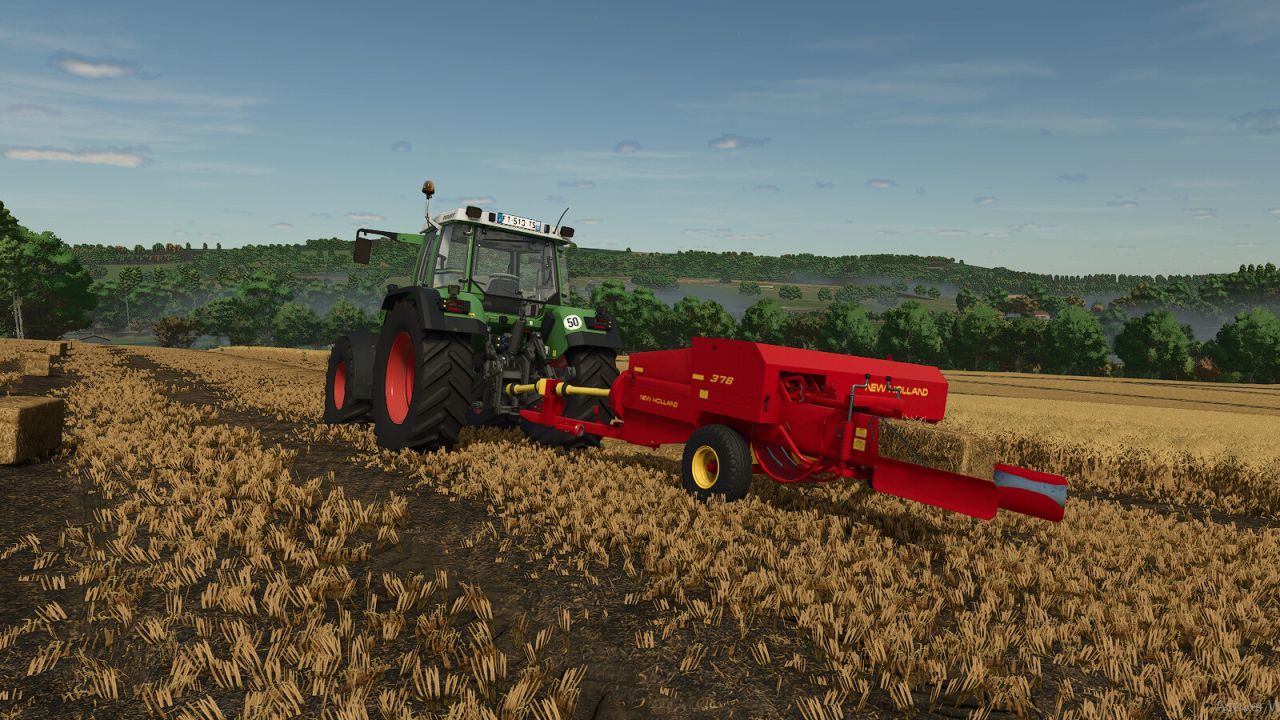 Прес-підбирач New Holland Hayliner 378 для Farming Simulator 25