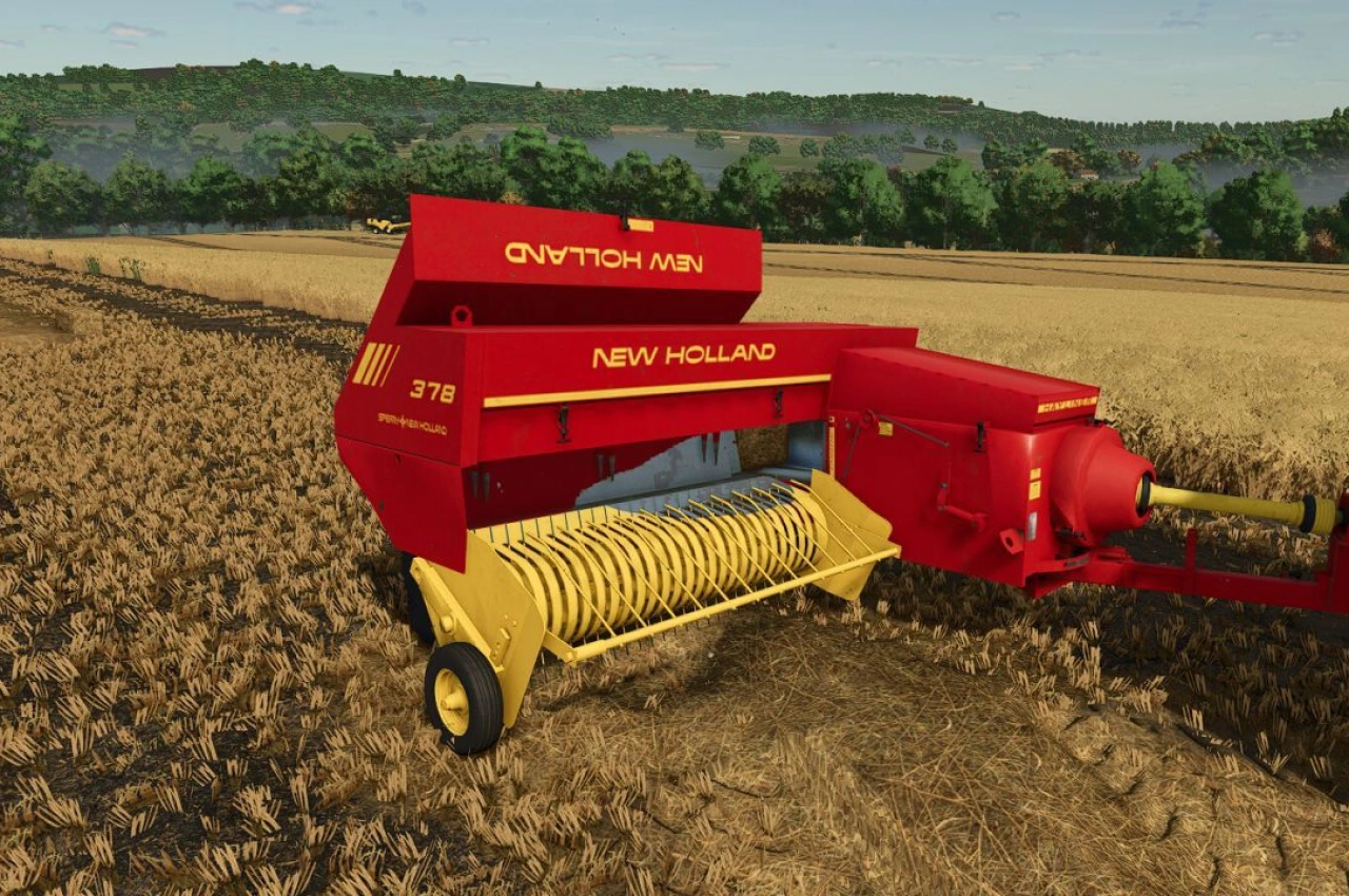 Прес-підбирач New Holland Hayliner 378 для Farming Simulator 25