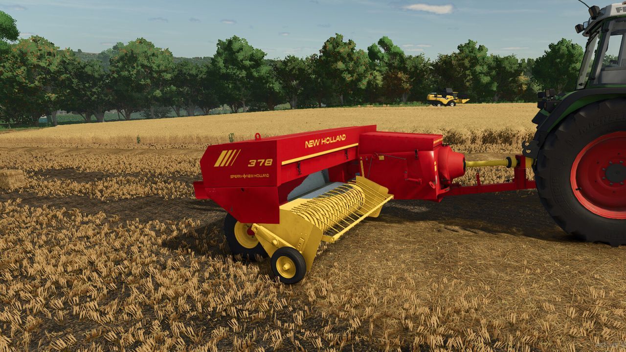 Прес-підбирач New Holland Hayliner 378 для Farming Simulator 25