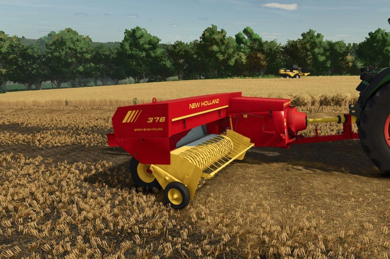 Прес-підбирач New Holland Hayliner 378 для Farming Simulator 25