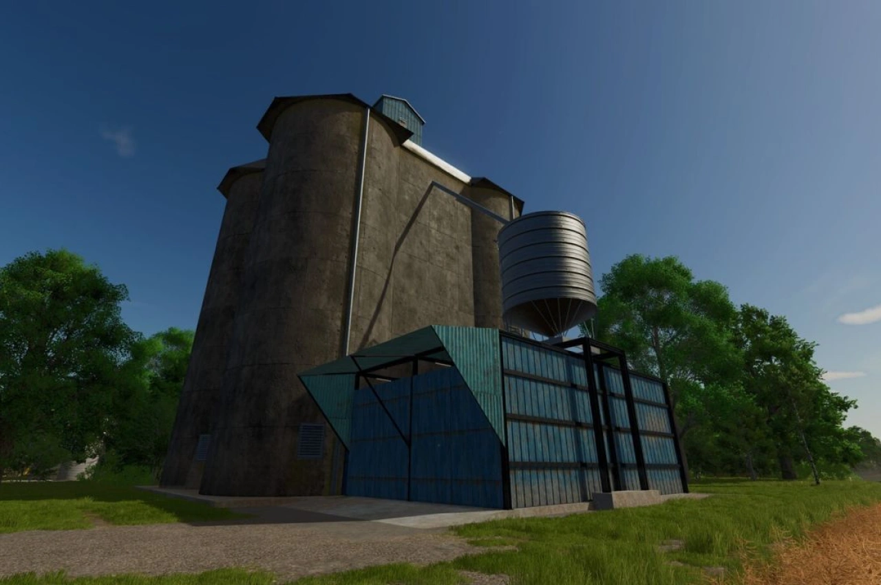 Великий бетонний силос для зерна для Farming Simulator 25