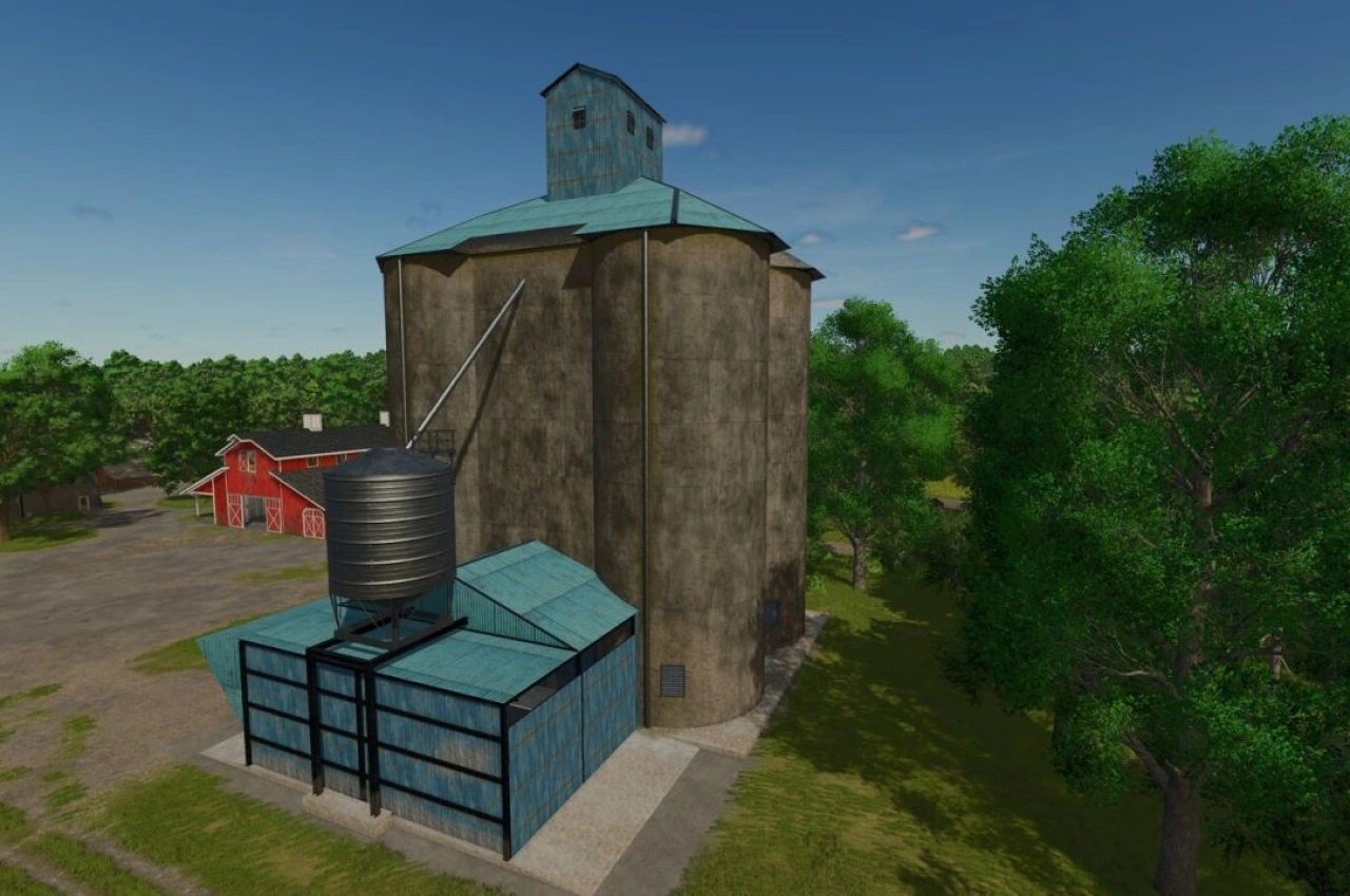 Великий бетонний силос для зерна для Farming Simulator 25