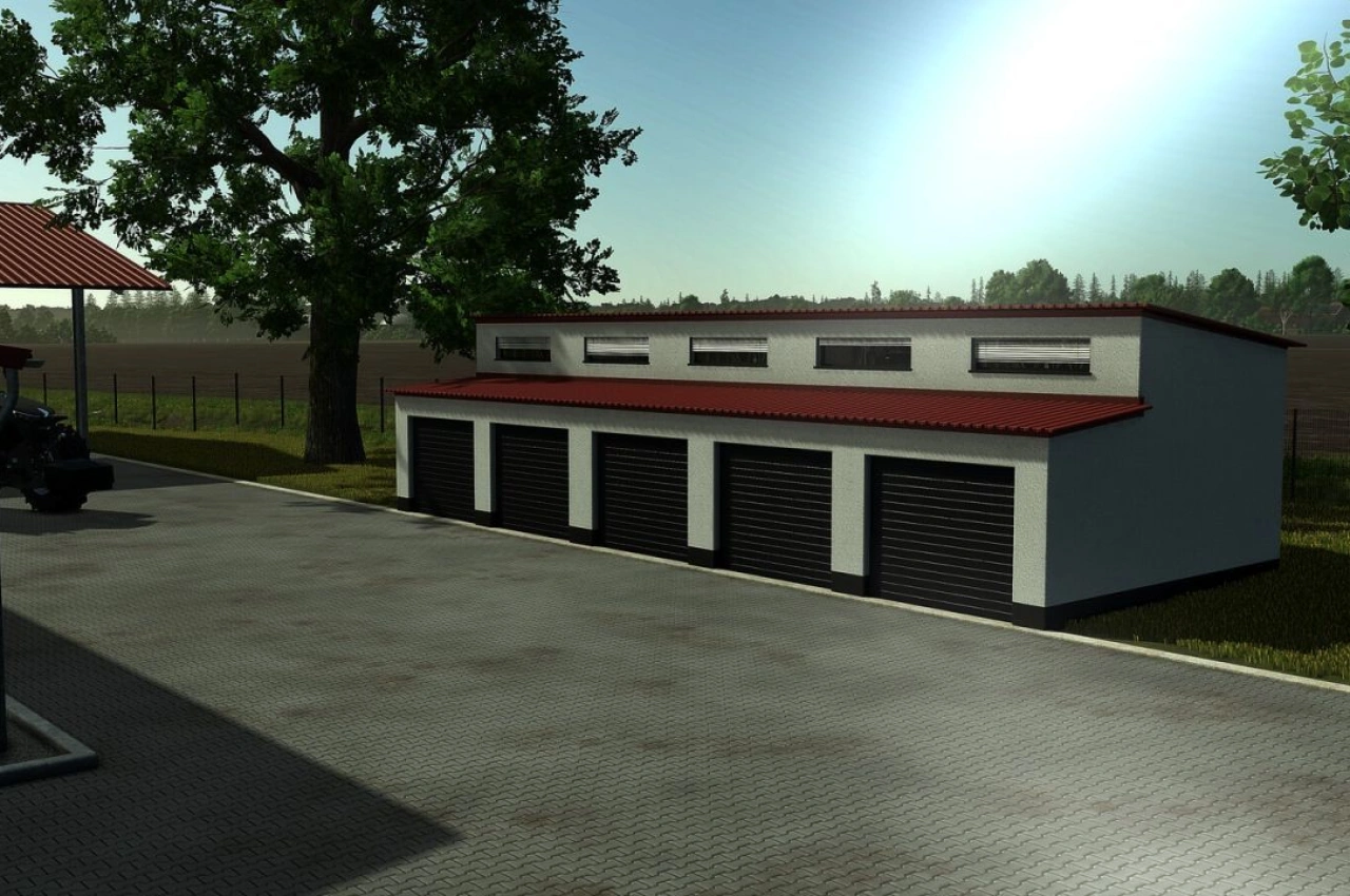 Будівля з гаражем для Farming Simulator 25