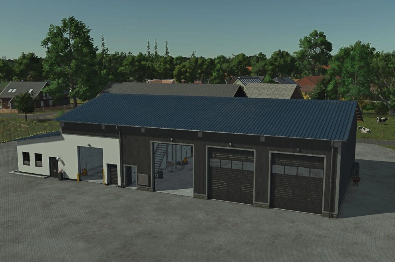Будівля з гаражем для Farming Simulator 25