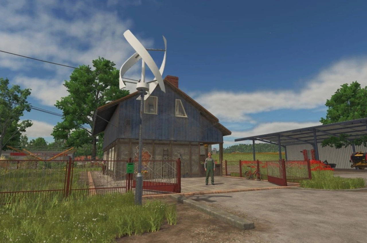 Вітрова турбіна вертикальної осі 1кВт для Farming Simulator 25