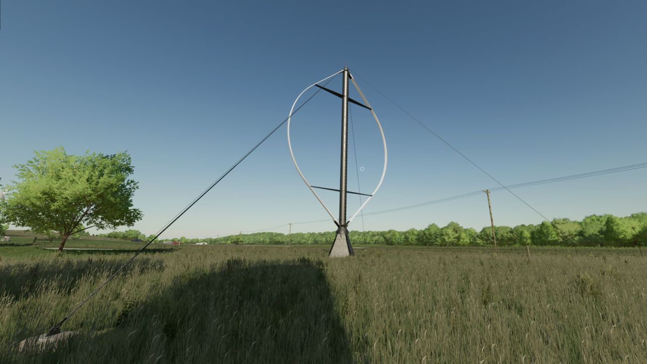 Vertikale Achse Windkraftanlage 1kW für Farming Simulator 25