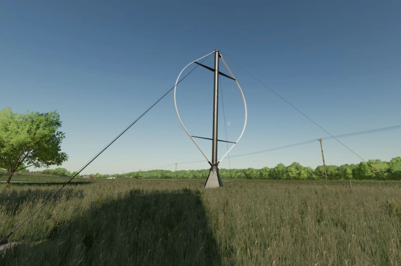 Вітрова турбіна вертикальної осі 1кВт для Farming Simulator 25