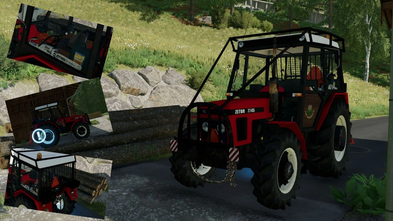 Трактор Zetor 7745 Forest Edition для Farming Simulator 22