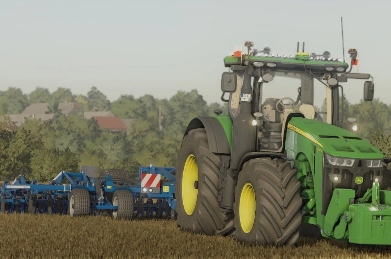 Трактор John Deere 8R 2014 для Farming Simulator 22