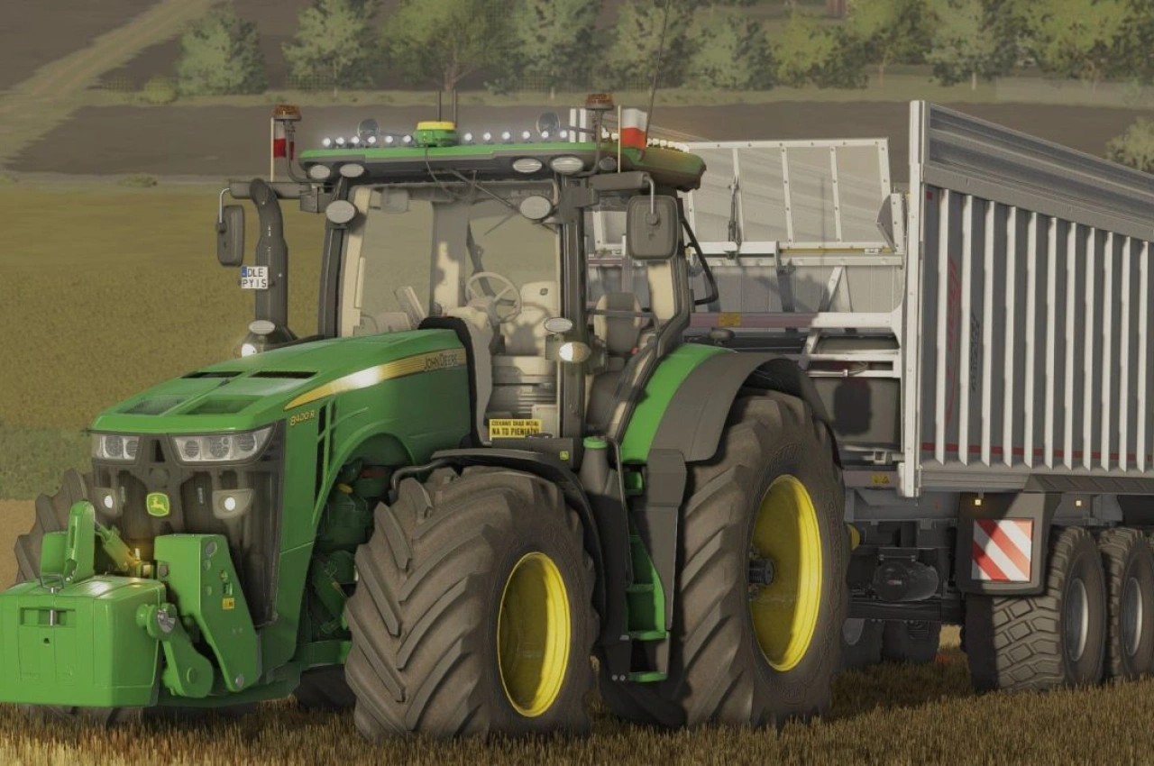 Трактор John Deere 8R 2014 для Farming Simulator 22
