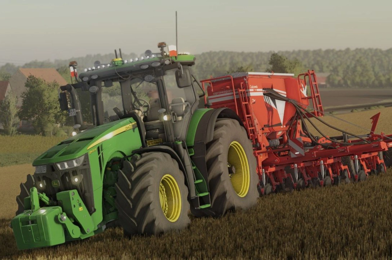 Трактор John Deere 8R 2014 для Farming Simulator 22