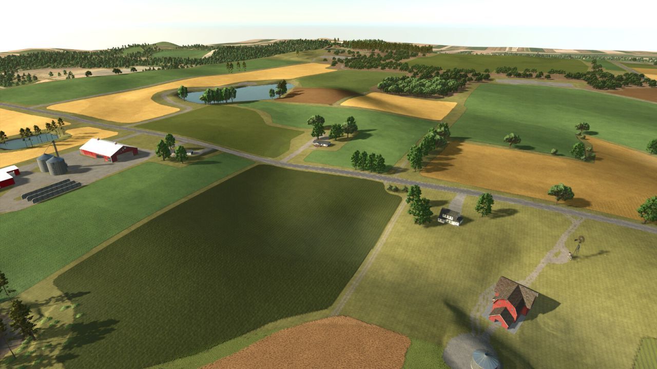Mapa Rolling Farmlands Of Michigan do Farming Simulator 25