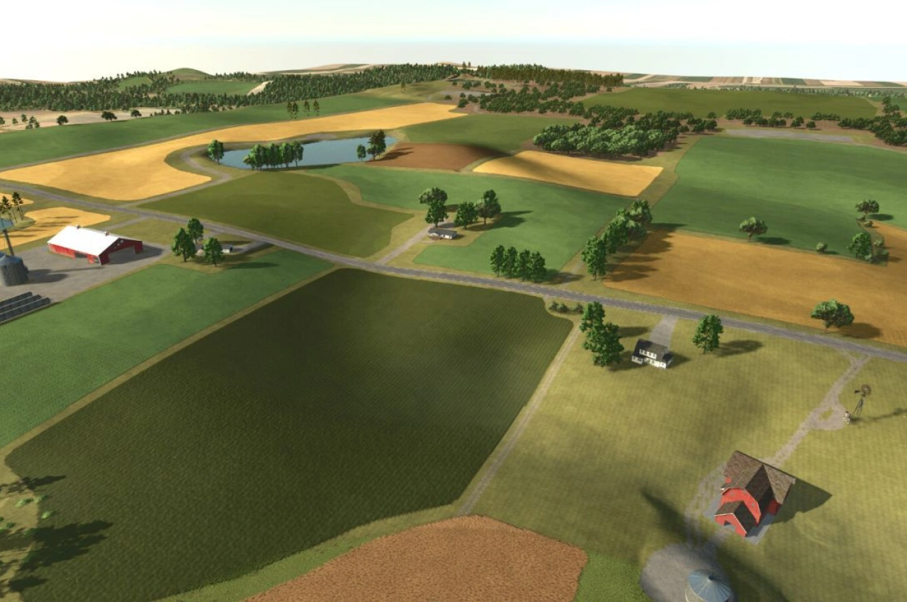 Карта Роллінг Фарmlands Мічиган для Farming Simulator 25