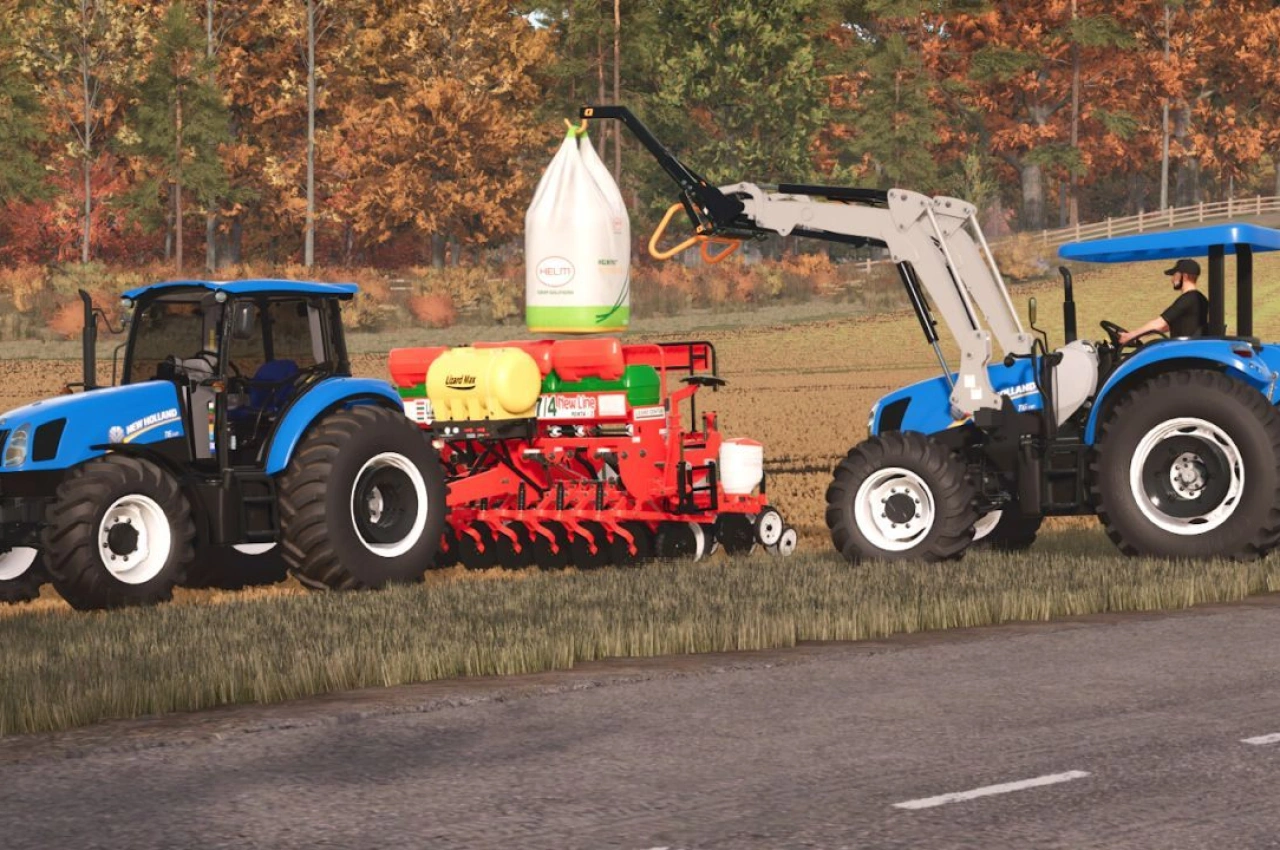 Трактор New Holland T6110 з навантажувачем 665TL для Farming Simulator 25