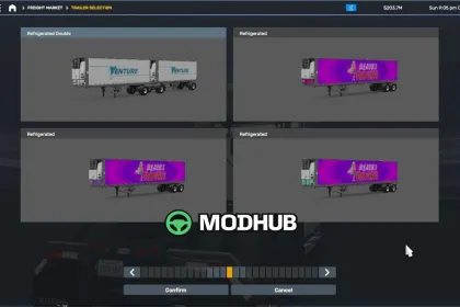 Pakiet skinów naczepy Blair’s Roses & ROX Painting do American Truck Simulator