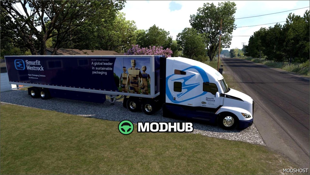 Skórki Smurfit Westrock 1.01 do American Truck Simulator