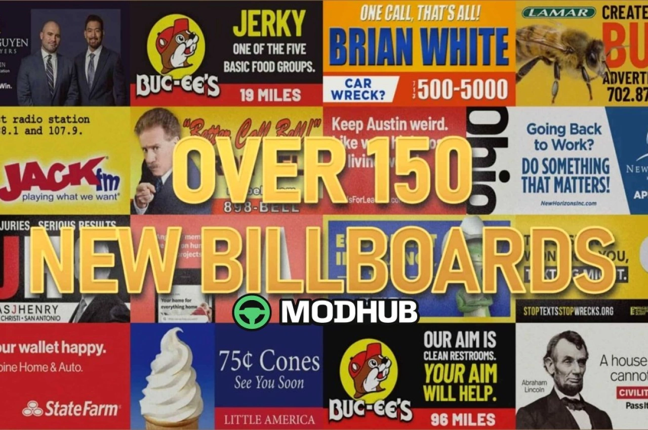 Мапа Рекламних Щитів Реального Світу V2026.03.22 для American Truck Simulator