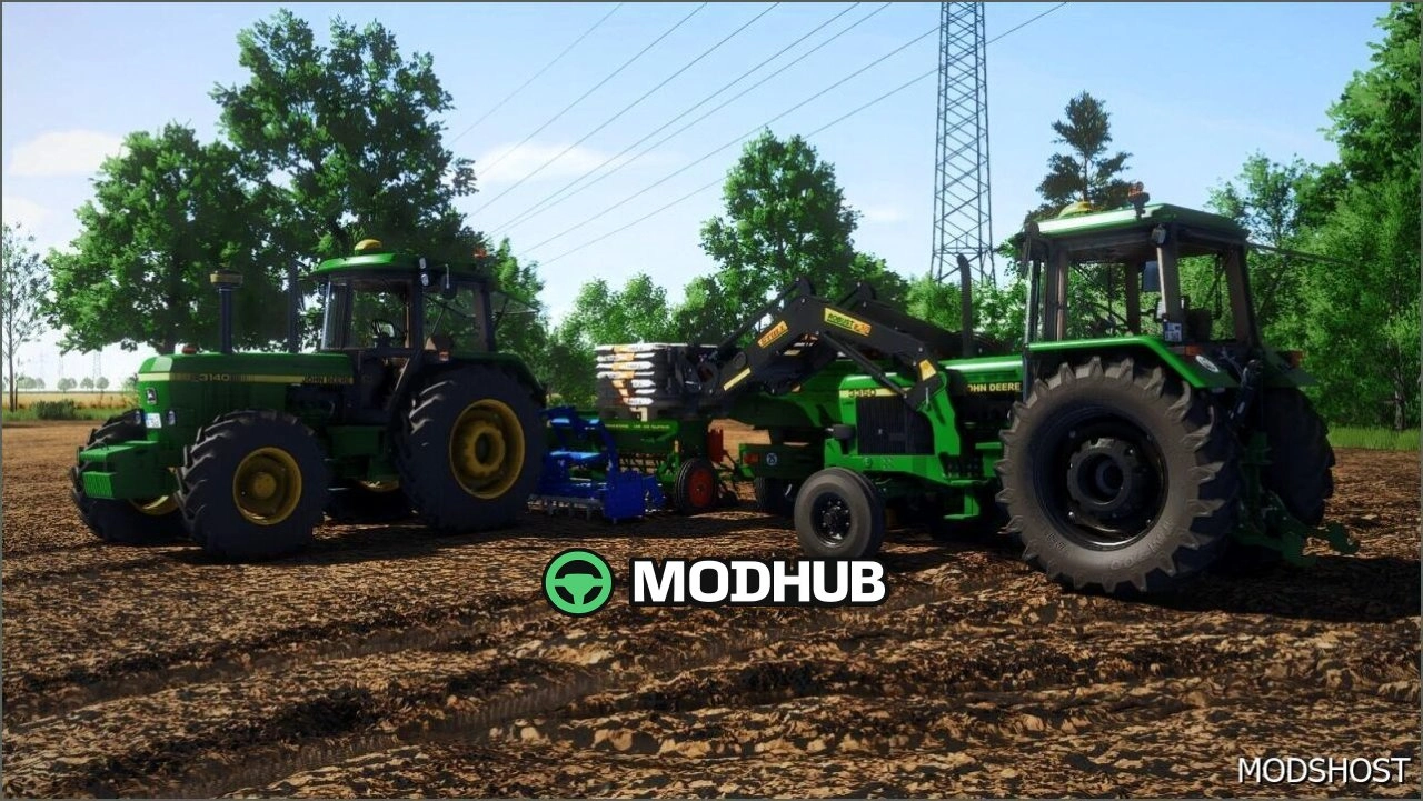 Трактор John Deere 3×40 / 3×50 для Farming Simulator 25