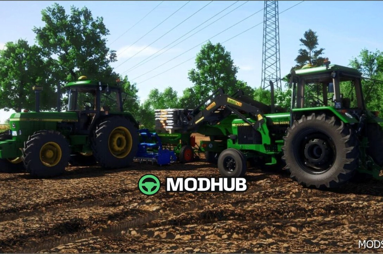 Трактор John Deere 3×40 / 3×50 для Farming Simulator 25