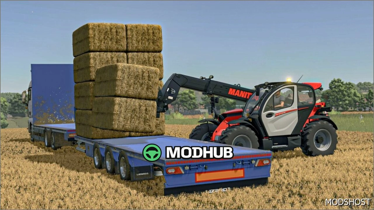 Причіп для транспортування соломи Lizard V2.0 для Farming Simulator 25