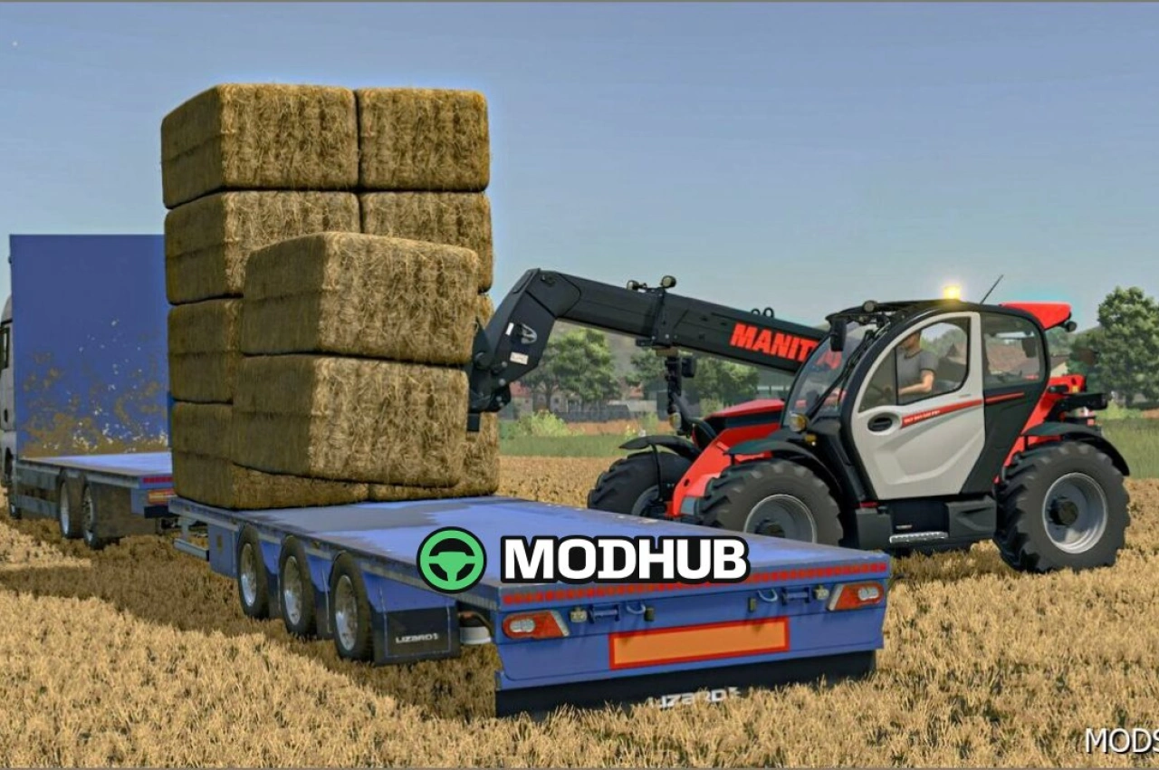 Причіп для транспортування соломи Lizard V2.0 для Farming Simulator 25