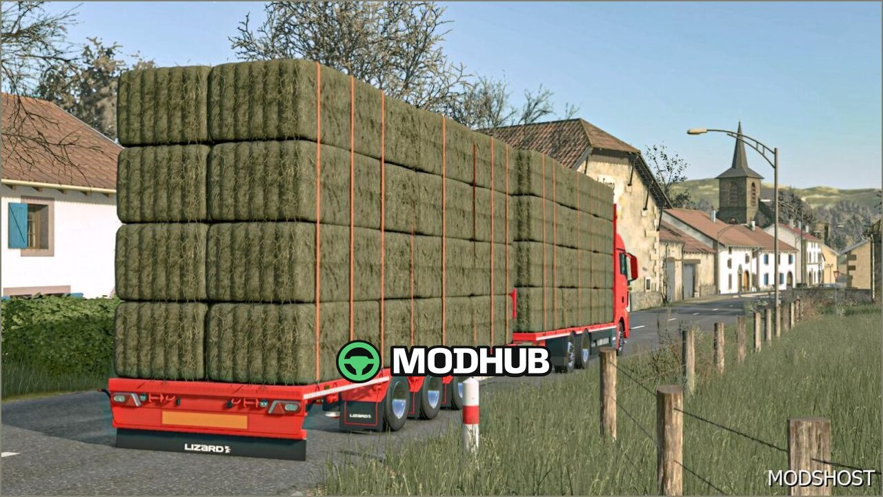 Причіп для транспортування соломи Lizard V2.0 для Farming Simulator 25