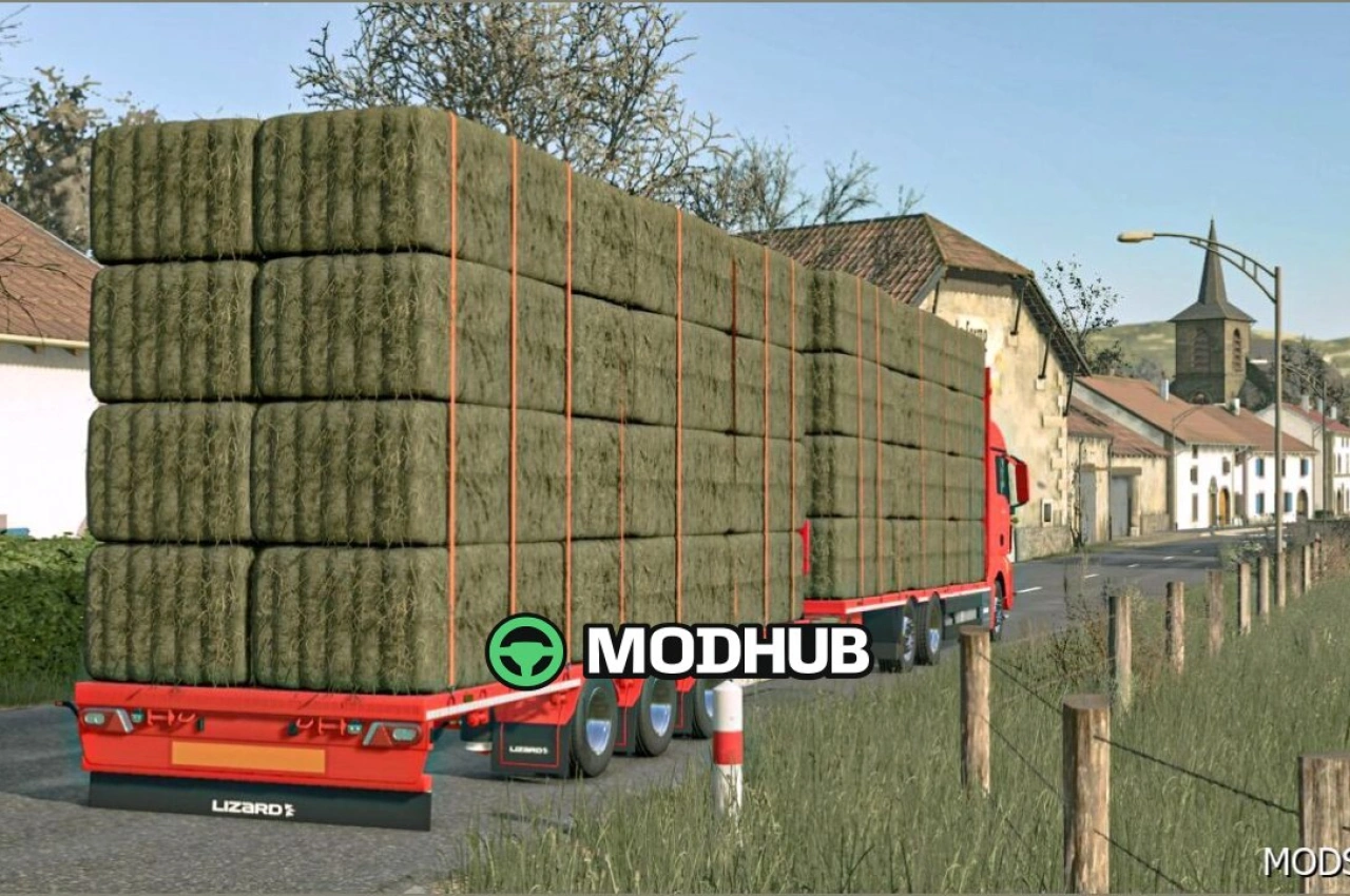 Причіп для транспортування соломи Lizard V2.0 для Farming Simulator 25