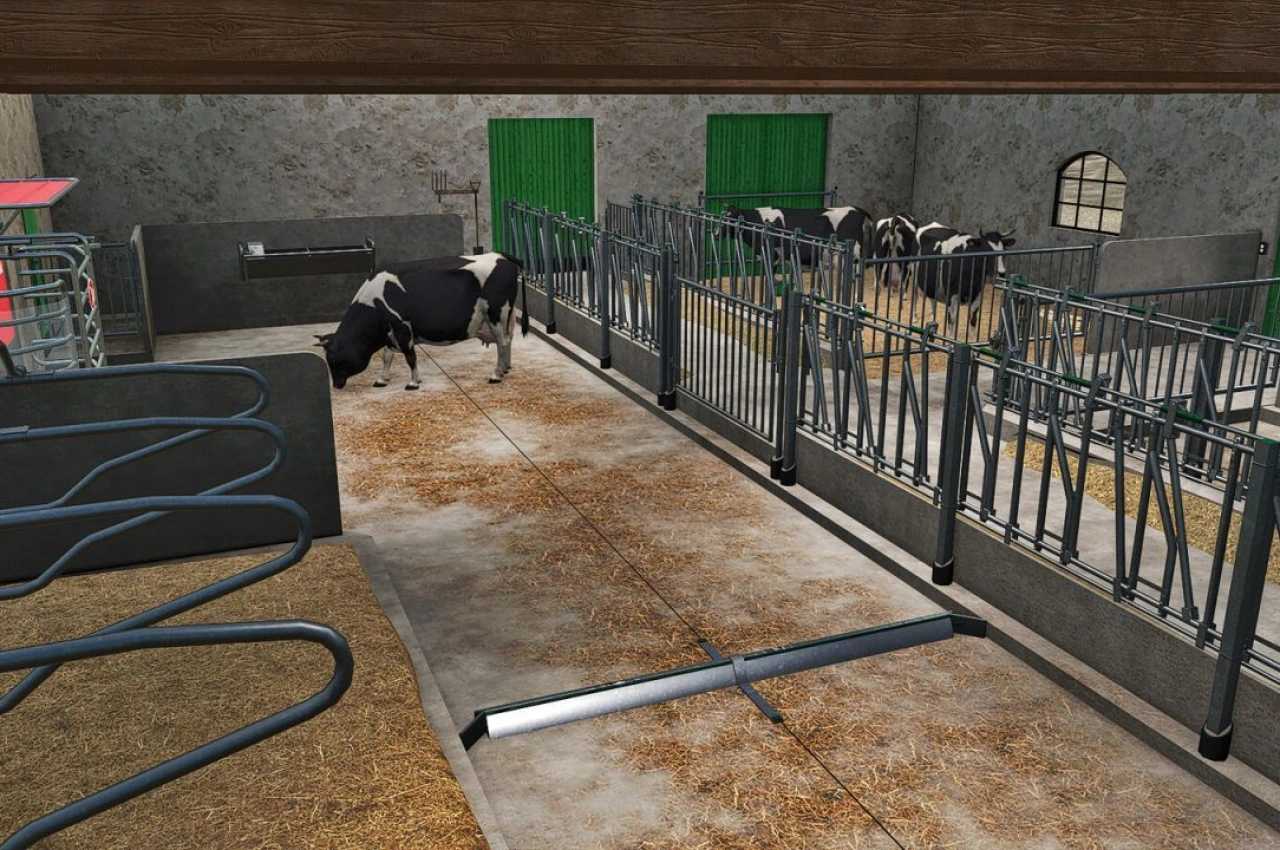Стара корівник з місцем для зберігання для Farming Simulator 25
