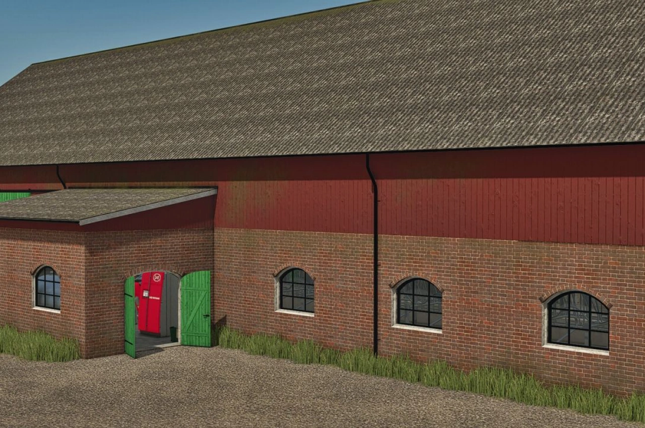 Стара корівник з місцем для зберігання для Farming Simulator 25