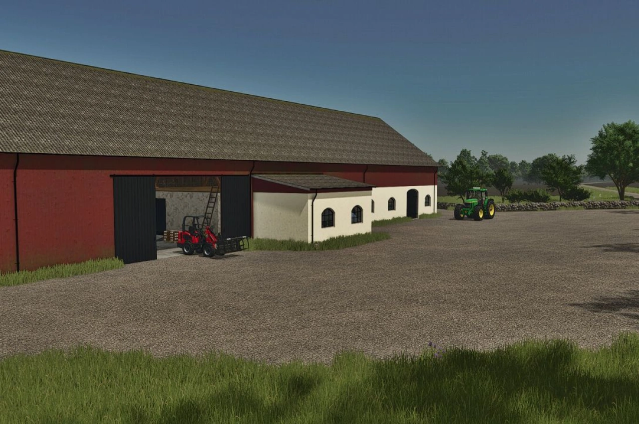 Стара корівник з місцем для зберігання для Farming Simulator 25