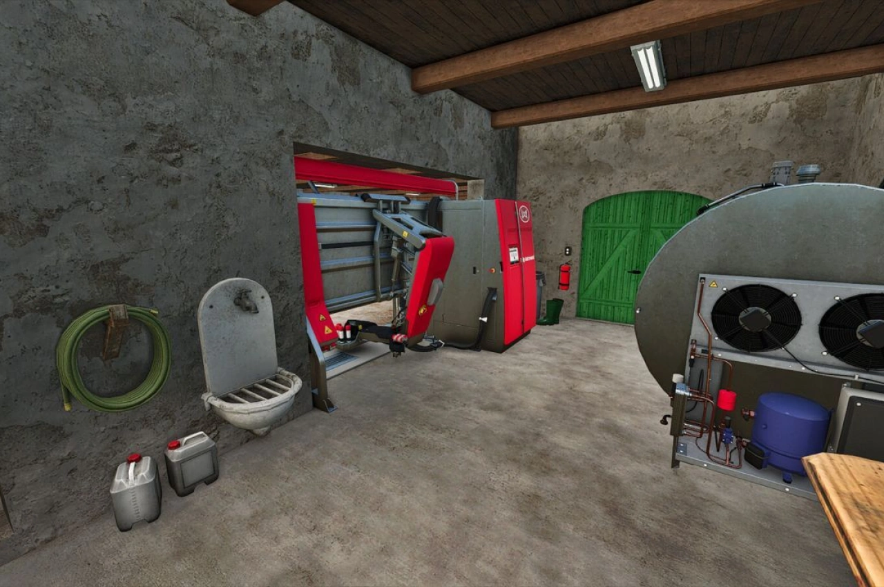 Стара корівник з місцем для зберігання для Farming Simulator 25