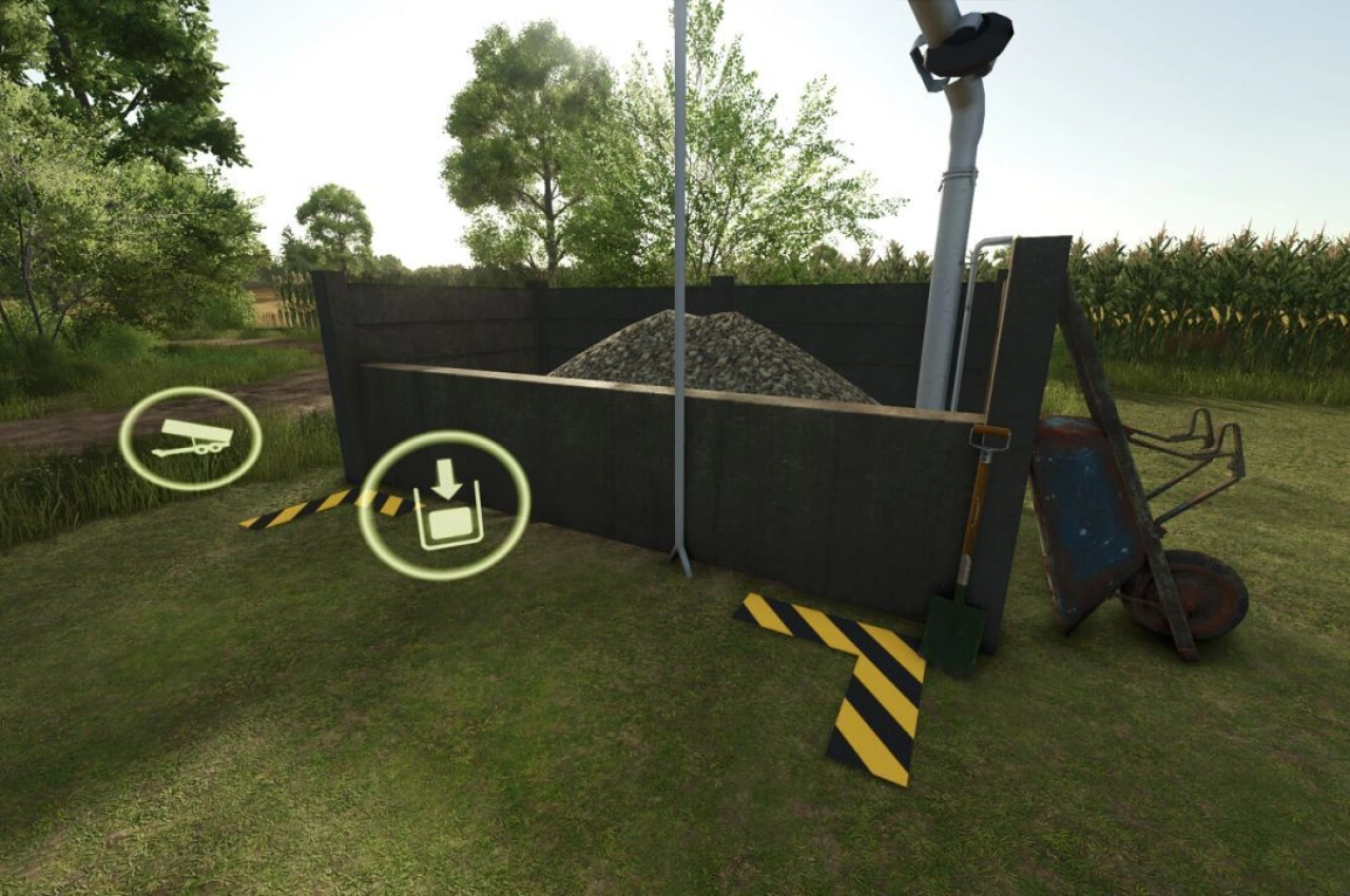 Сховище для каміння, дерев'яних трісок та гною для Farming Simulator 25